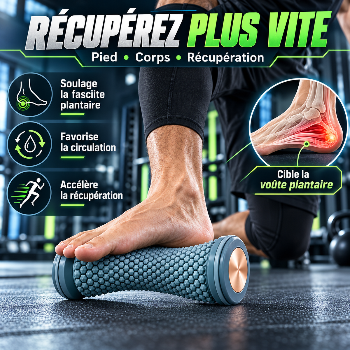 Miko Roll – Rouleau de Massage Pied & Mollet