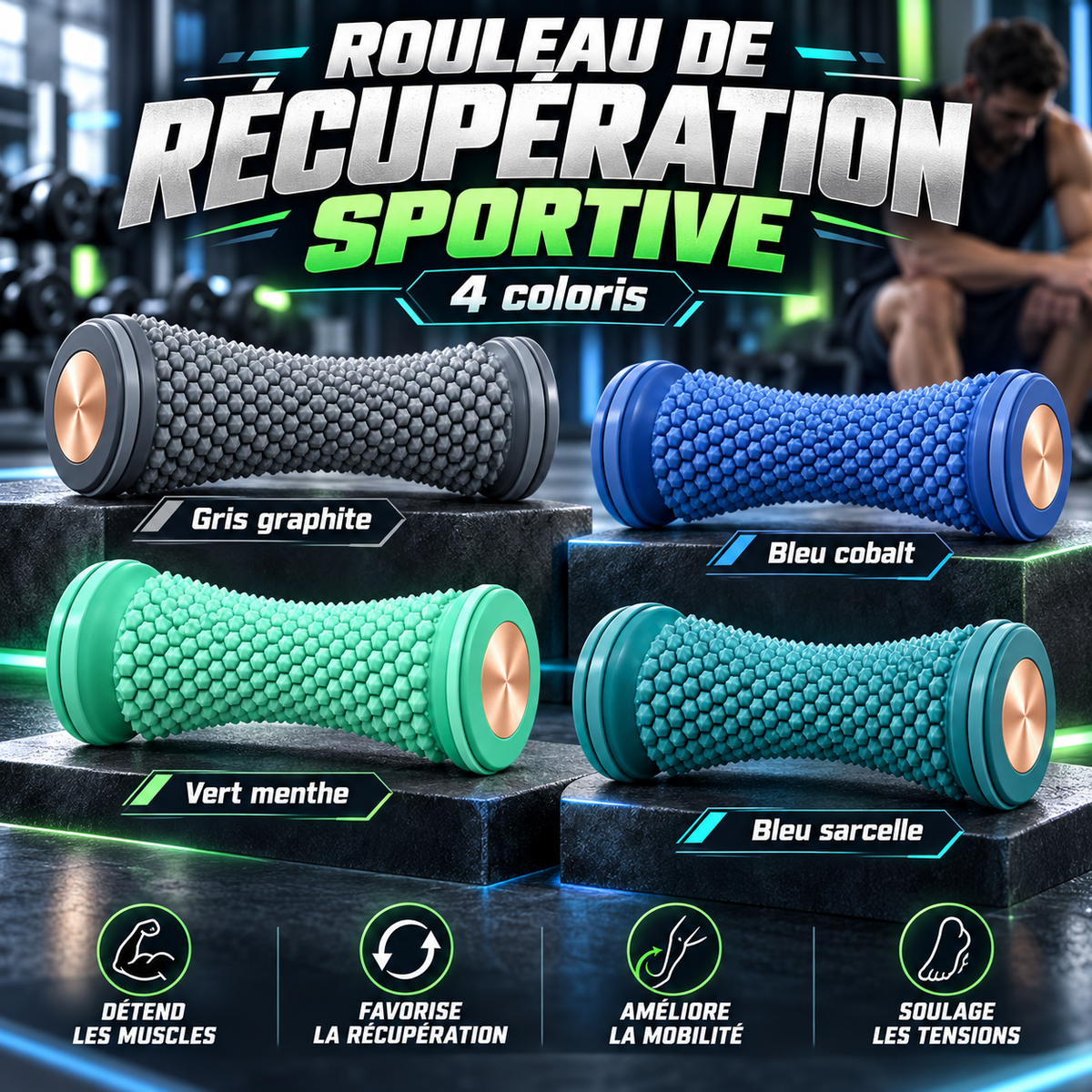 Miko Roll – Rouleau de Massage Pied & Mollet