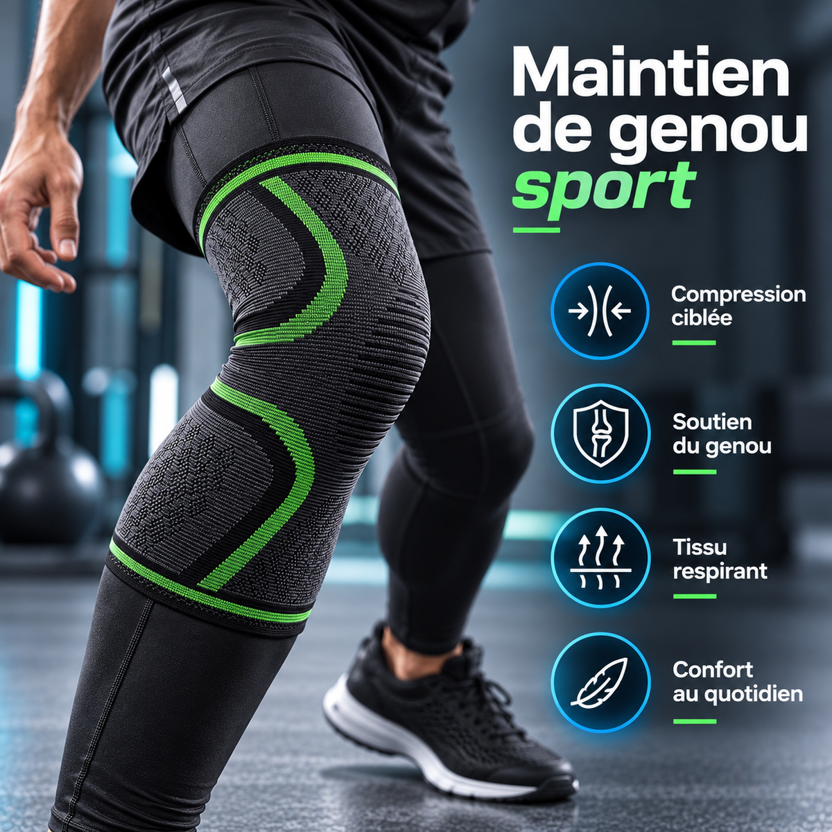 Miko Flex – Genouillère de Maintien Sport & Quotidien