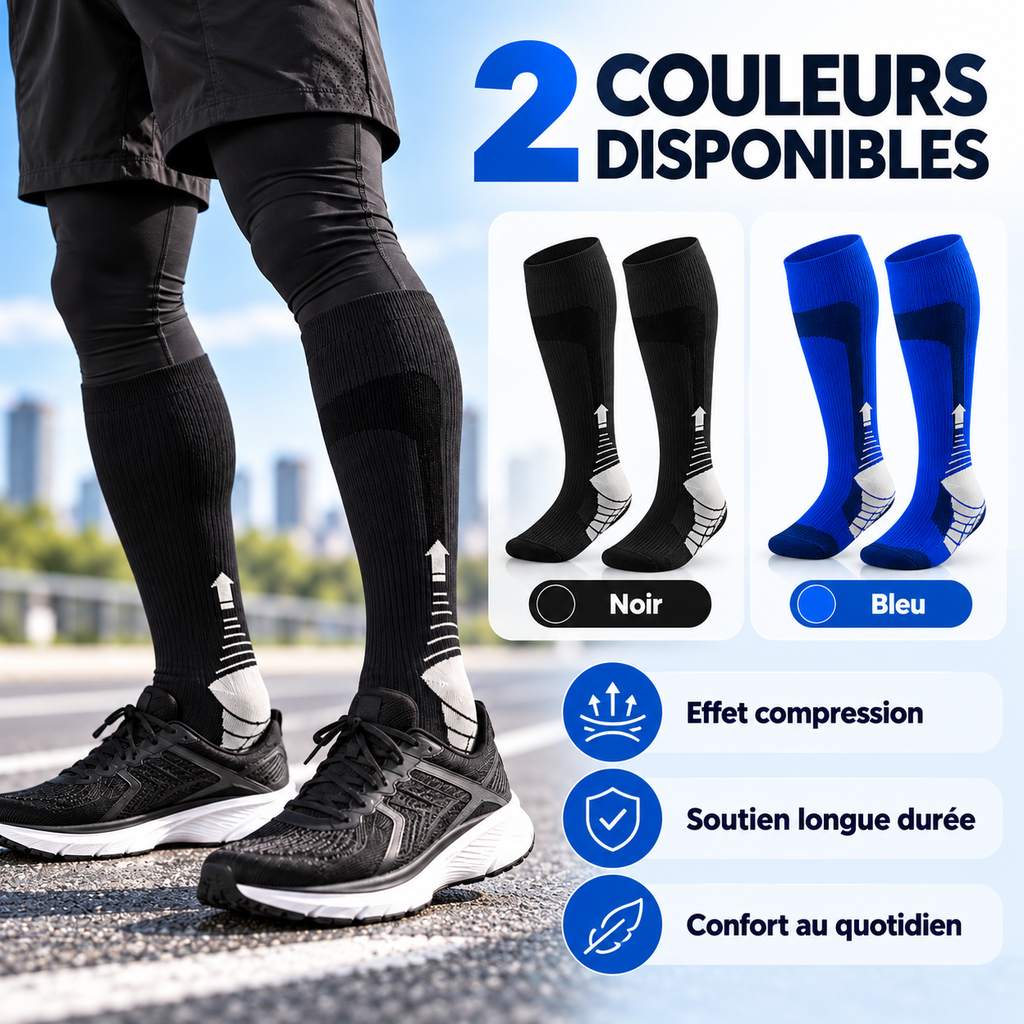 Miko Flow – Chaussettes de Compression Sport & Quotidien