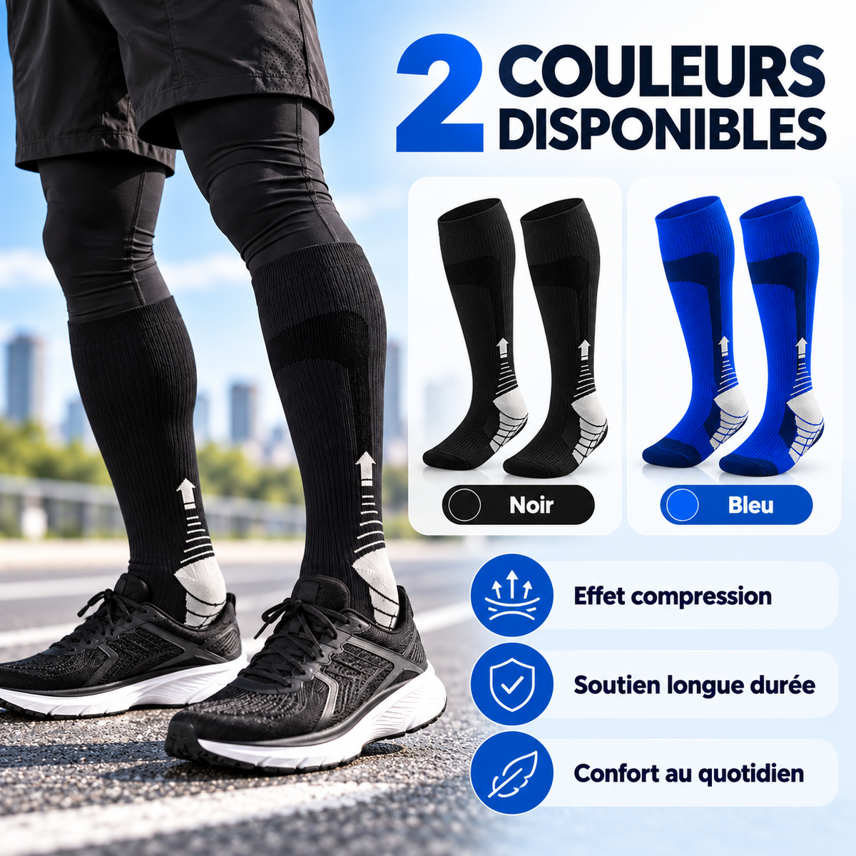 Miko Flow – Chaussettes de Compression Sport & Quotidien