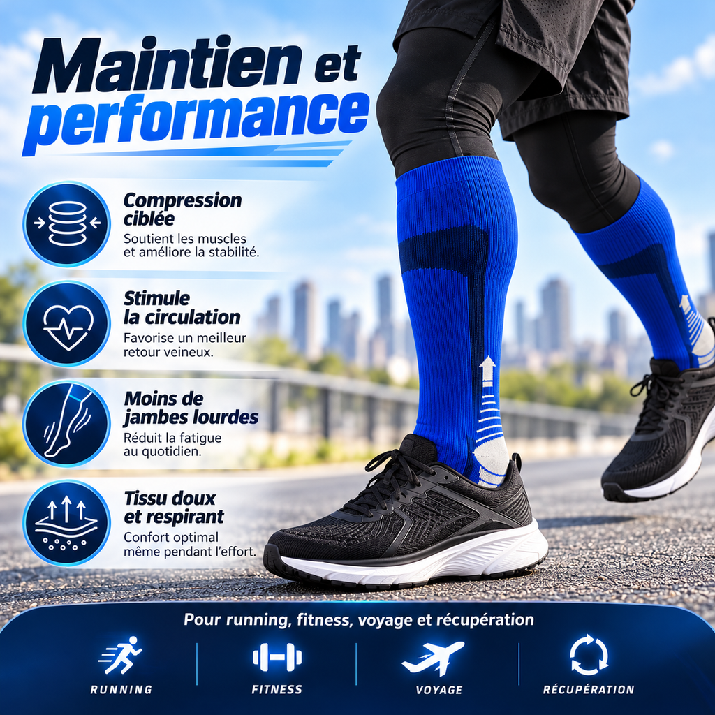 Miko Flow – Chaussettes de Compression Sport & Quotidien