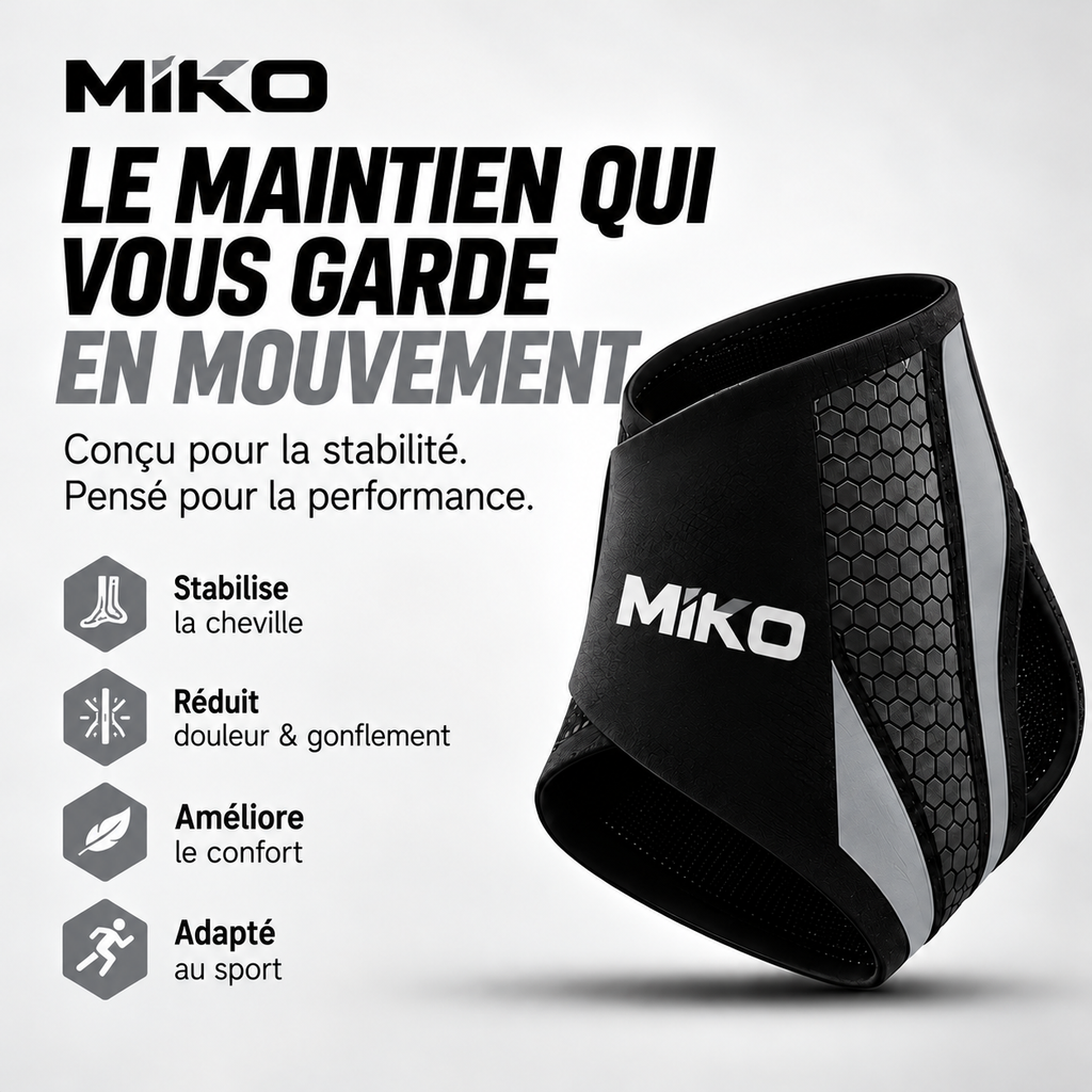 Miko Stabil – Chevillère de Compression & Soutien du Talon
