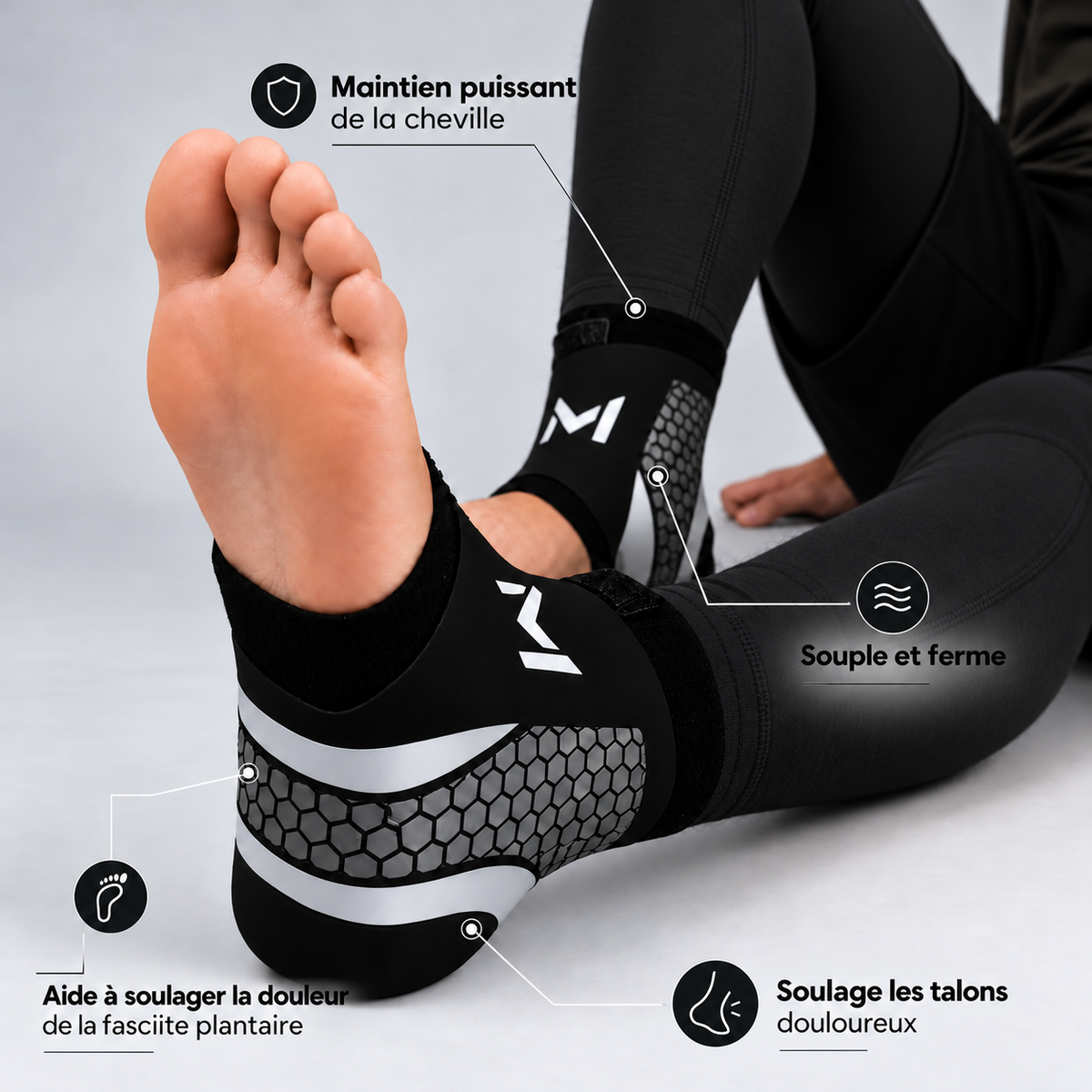 Miko Stabil – Chevillère de Compression & Soutien du Talon